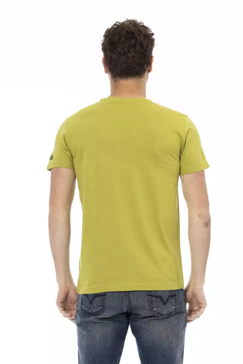 Trussardi Action Green Cotton Men T-Shirt - ClickThatClicks 