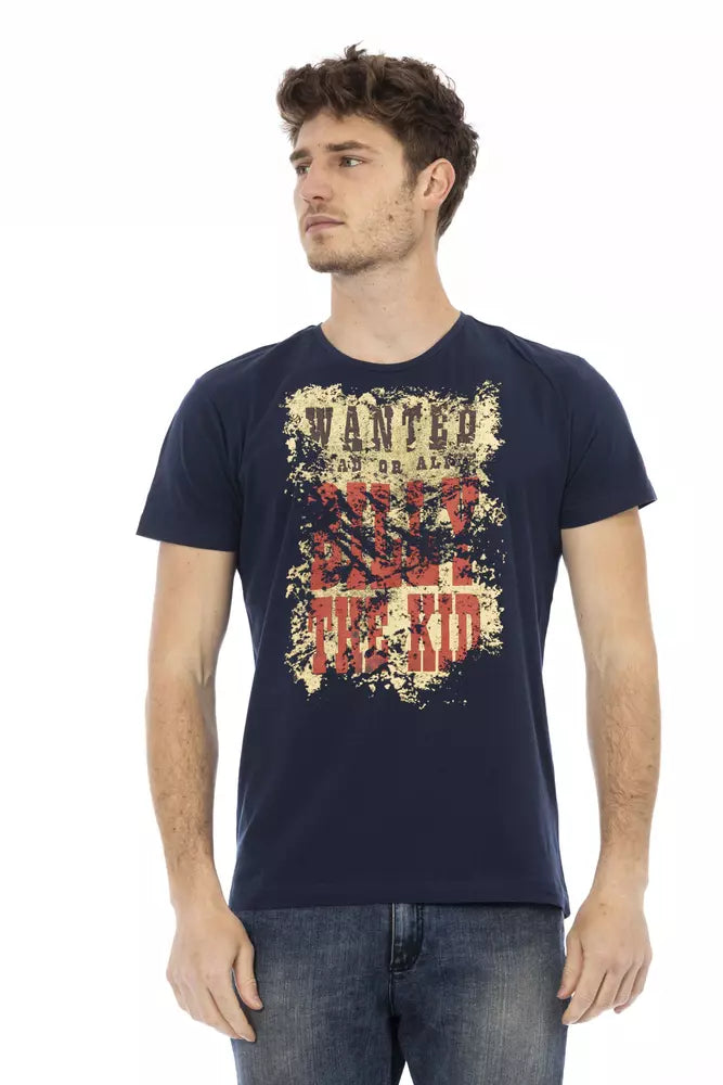 Trussardi Action Blue Cotton T-Shirt