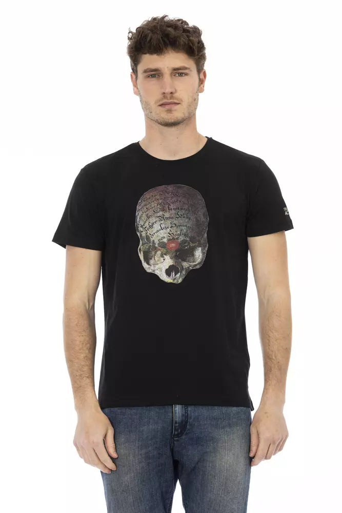 Trussardi Action Black Cotton Men's T-Shirt - ClickThatClicks 