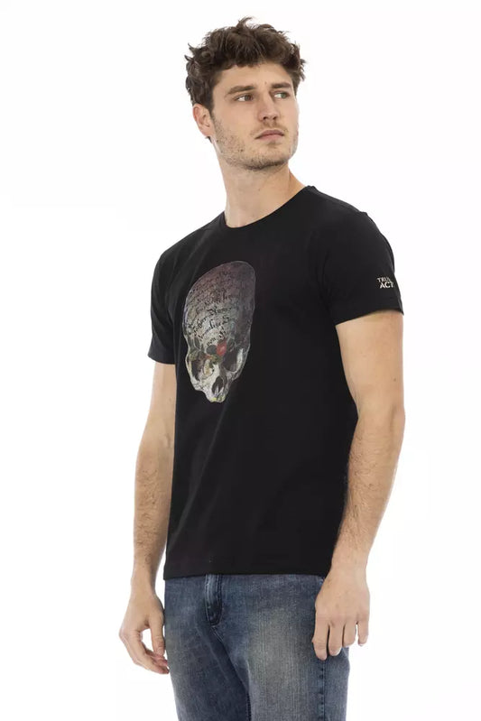 Trussardi Action Black Cotton Men's T-Shirt - ClickThatClicks 