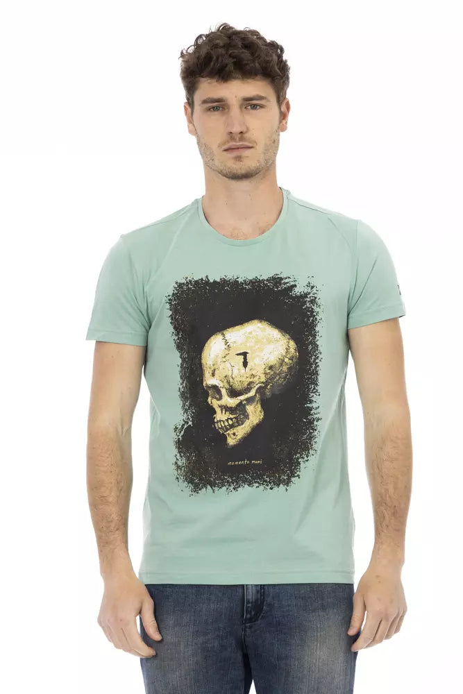 Trussardi Action Green Cotton Men T-Shirt - ClickThatClicks 