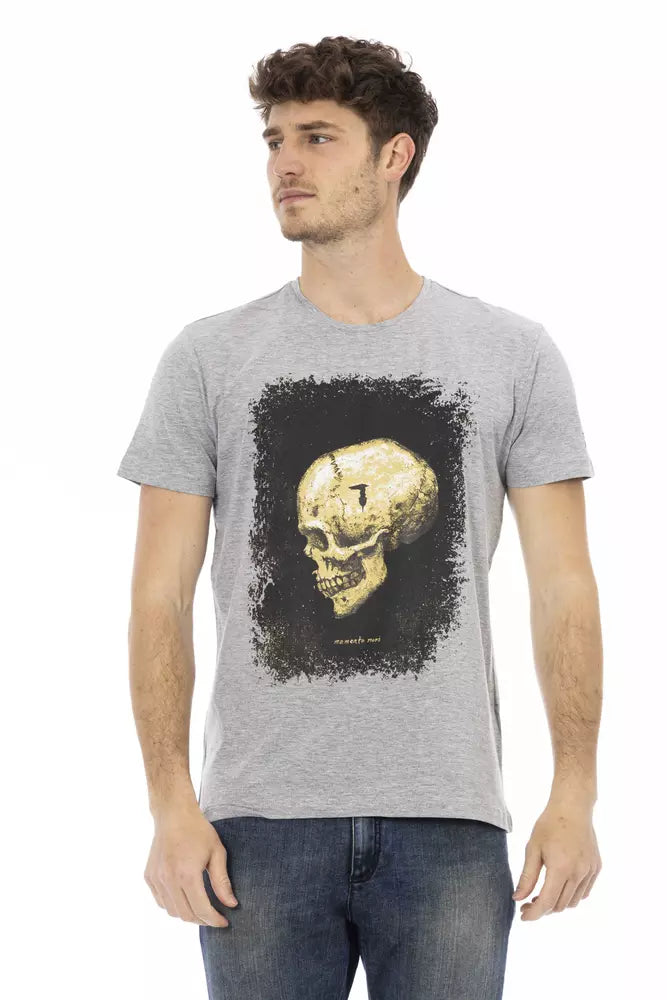 Trussardi Action Gray Cotton Men T-Shirt - ClickThatClicks 