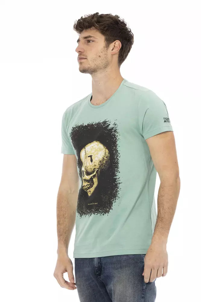 Trussardi Action Green Cotton Men T-Shirt - ClickThatClicks 