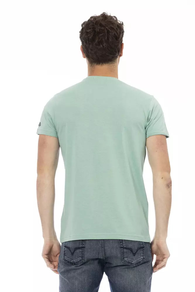 Trussardi Action Green Cotton Men T-Shirt - ClickThatClicks 
