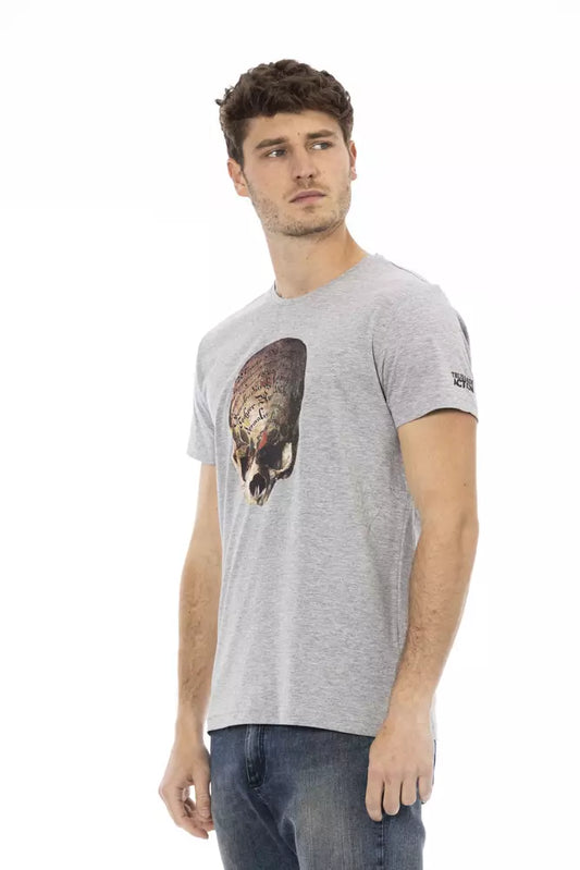 Trussardi Action Gray Cotton Men T-Shirt - ClickThatClicks 