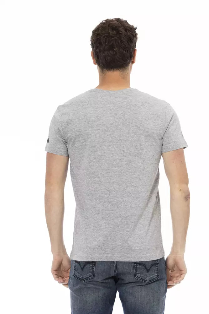Trussardi Action Gray Cotton Men T-Shirt - ClickThatClicks 
