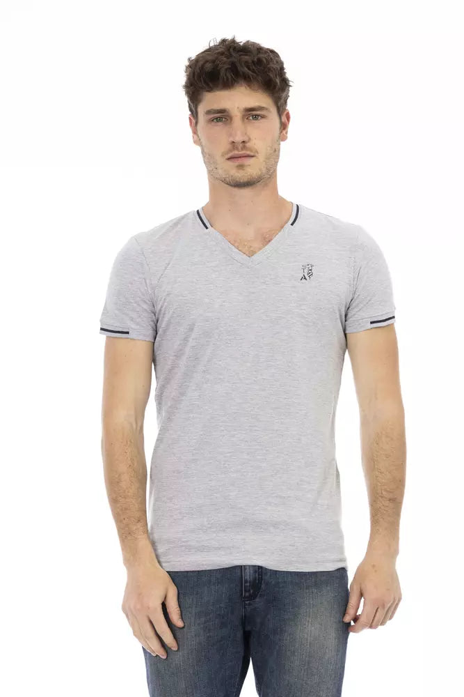 Trussardi Action Gray Cotton T-Shirt