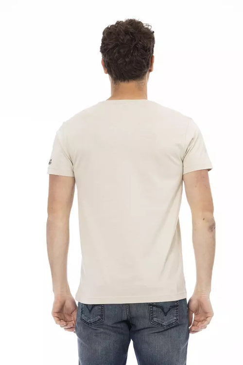 Trussardi Action Beige Cotton Men T-Shirt - ClickThatClicks 