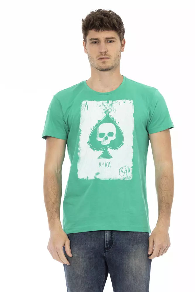 Trussardi Action Green Cotton Men T-Shirt - ClickThatClicks 