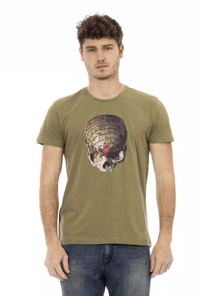 Trussardi Action Green Cotton Men T-Shirt - ClickThatClicks 