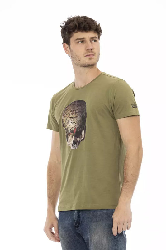 Trussardi Action Green Cotton Men T-Shirt - ClickThatClicks 