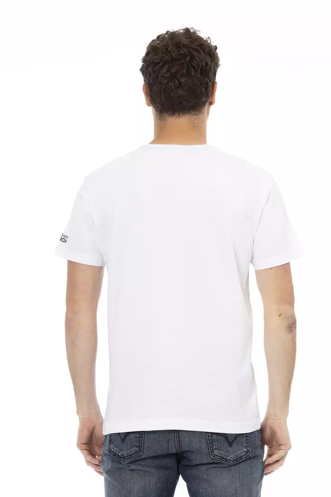 Trussardi Action White Cotton Men T-Shirt - ClickThatClicks 