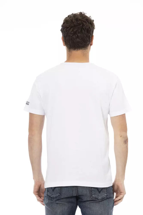 Trussardi Action White Cotton Men T-Shirt - ClickThatClicks 