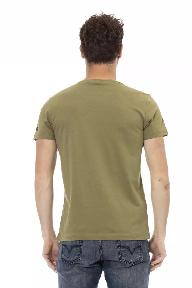Trussardi Action Green Cotton Men T-Shirt - ClickThatClicks 