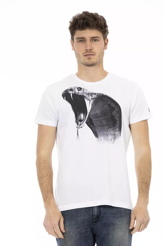 Trussardi Action White Cotton Men T-Shirt - ClickThatClicks 