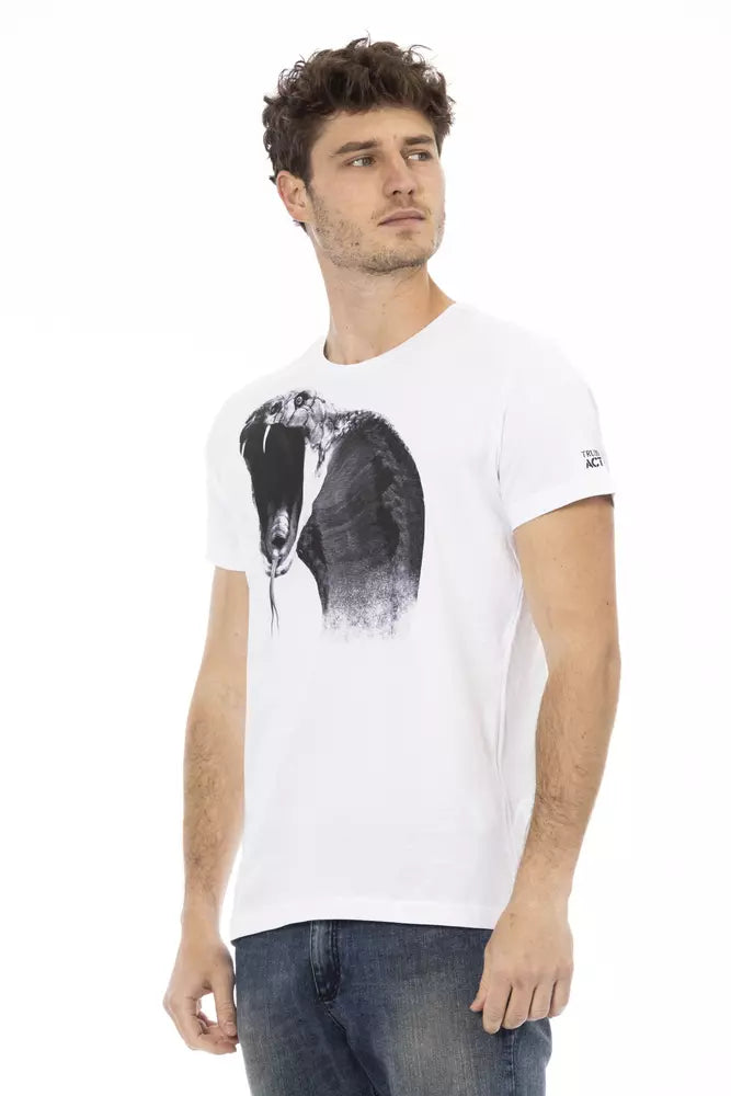 Trussardi Action White Cotton Men T-Shirt - ClickThatClicks 