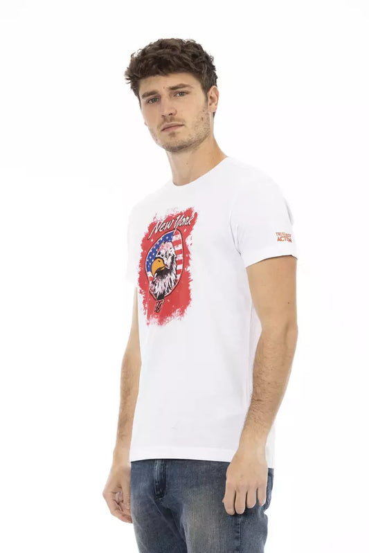 Trussardi Action White Cotton Men T-Shirt - ClickThatClicks 