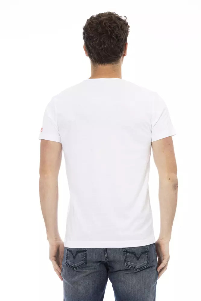 Trussardi Action White Cotton Men T-Shirt - ClickThatClicks 
