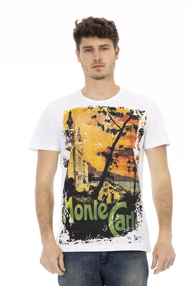 Trussardi Action White Cotton Men T-Shirt - ClickThatClicks 