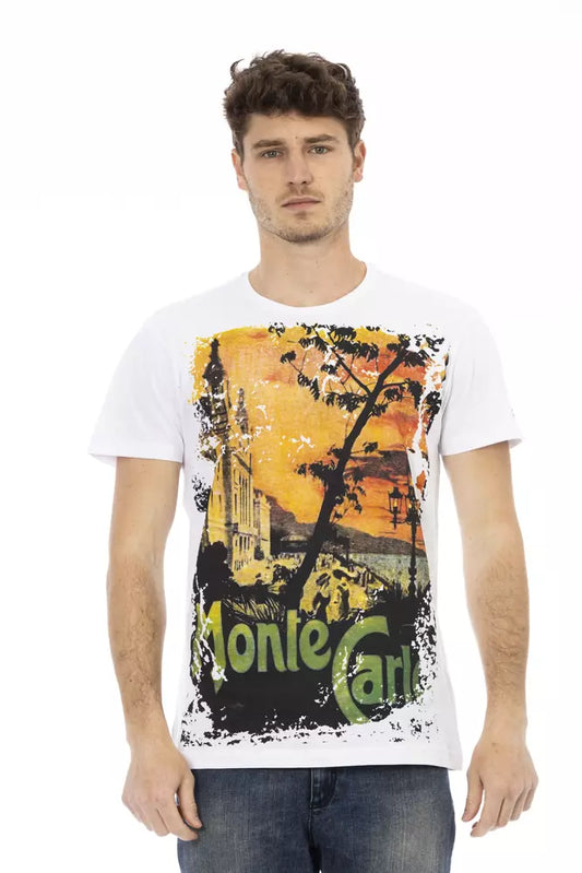 Trussardi Action White Cotton Men T-Shirt - ClickThatClicks 
