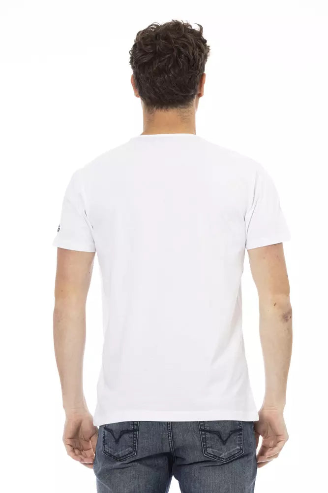 Trussardi Action White Cotton Men T-Shirt - ClickThatClicks 