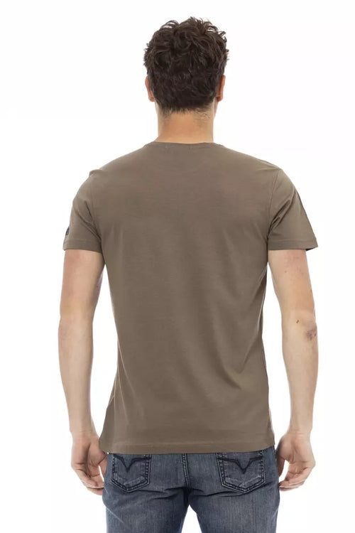 Trussardi Action Brown Cotton Men T-Shirt - ClickThatClicks 