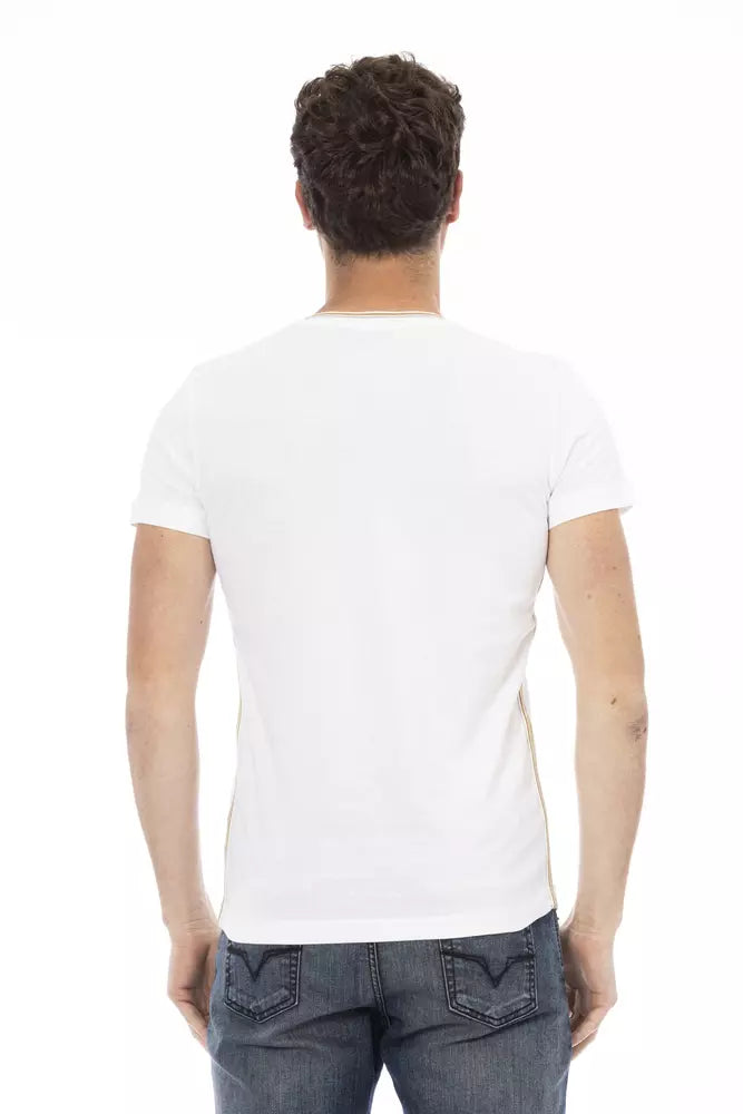 Trussardi Action White Cotton Men's T-Shirt - ClickThatClicks 