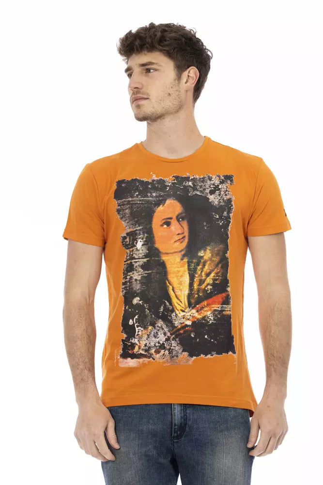 Trussardi Action Orange Cotton Men's T-Shirt - ClickThatClicks 