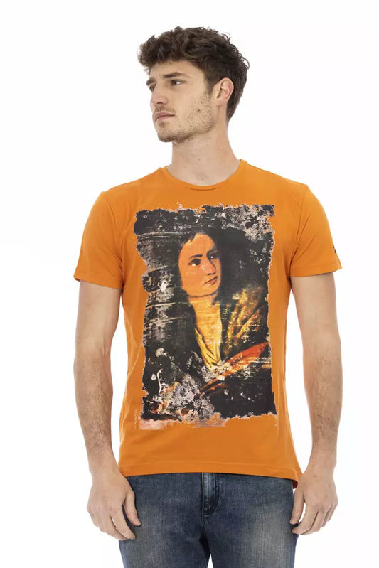 Trussardi Action Orange Cotton Men's T-Shirt - ClickThatClicks 