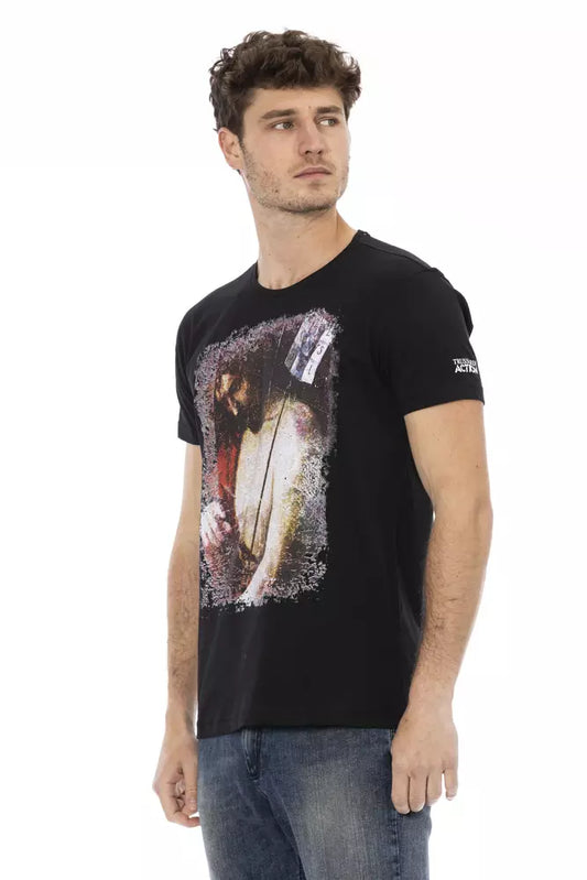 Trussardi Action Black Cotton Men's T-Shirt - ClickThatClicks 