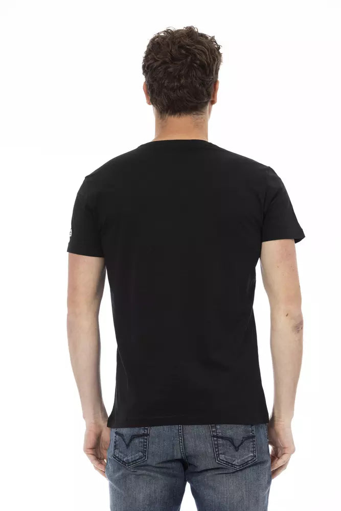 Trussardi Action Black Cotton Men's T-Shirt - ClickThatClicks 