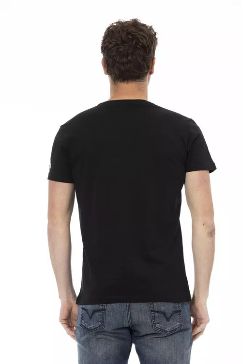 Trussardi Action Black Cotton Men's T-Shirt - ClickThatClicks 