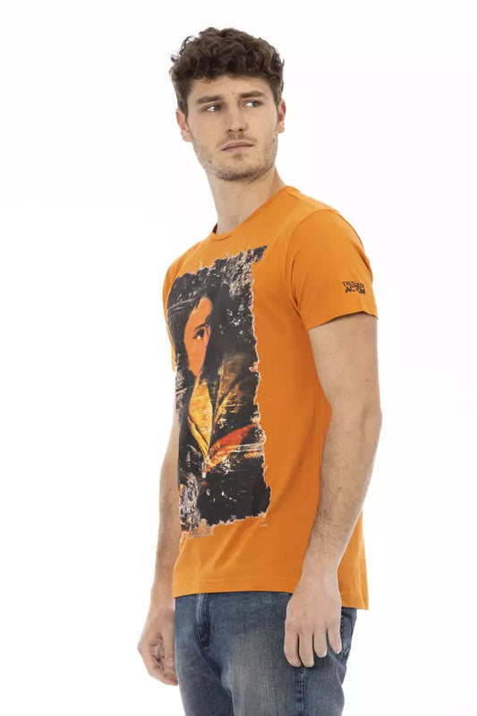 Trussardi Action Orange Cotton Men's T-Shirt - ClickThatClicks 