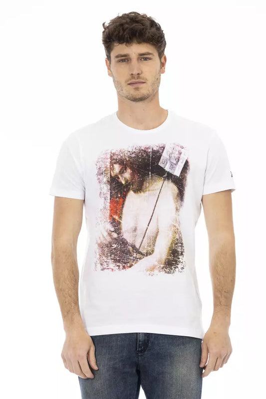 Trussardi Action White Cotton Men's T-Shirt - ClickThatClicks 