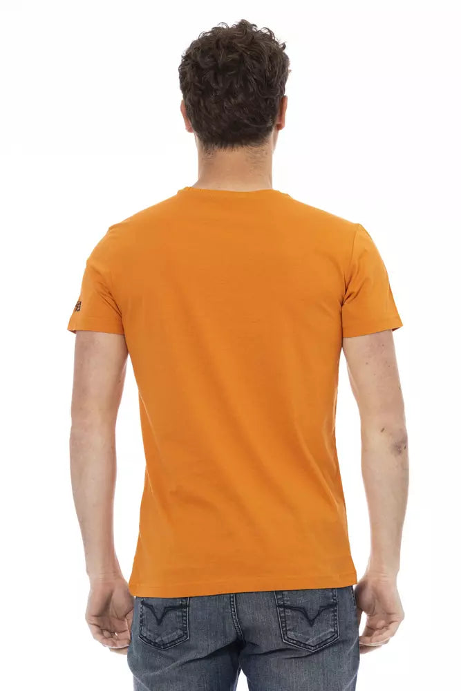 Trussardi Action Orange Cotton Men's T-Shirt - ClickThatClicks 