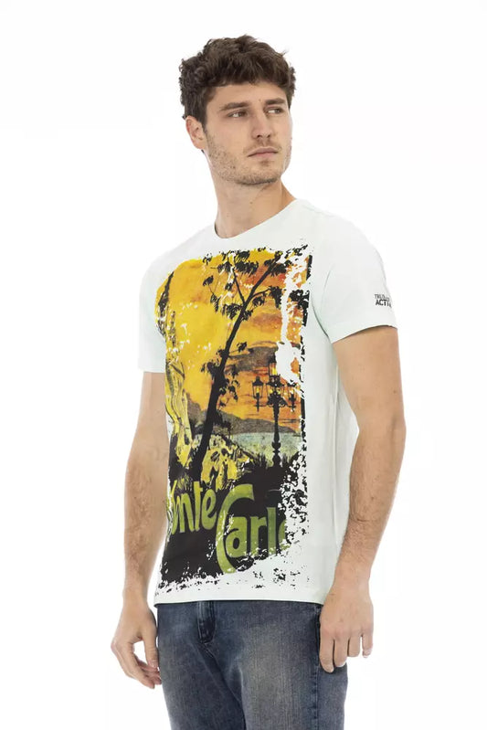 Trussardi Action "Light Blue Cotton Men's T-Shirt" - ClickThatClicks 