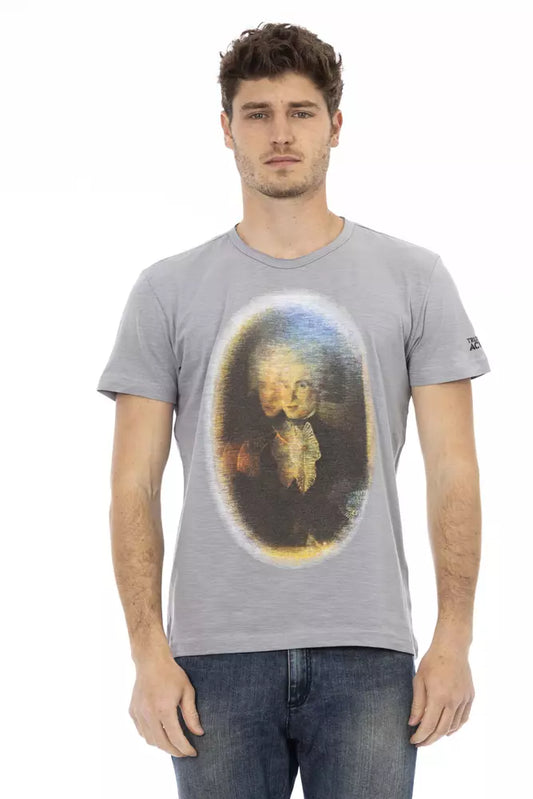 Trussardi Action Gray Cotton Men T-Shirt - ClickThatClicks 