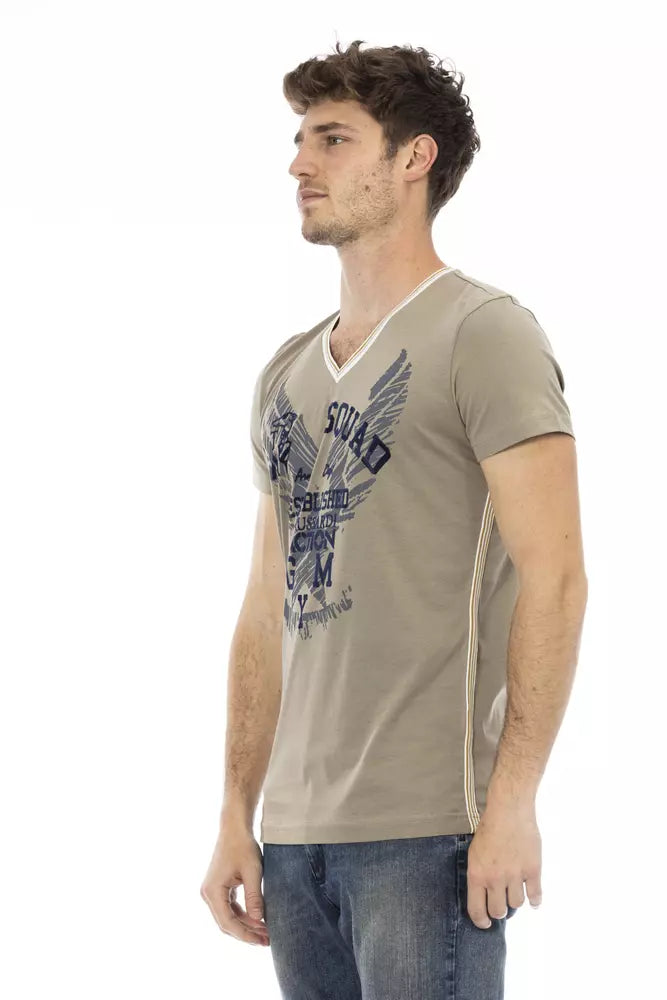 Trussardi Action Green Cotton Men T-Shirt - ClickThatClicks 