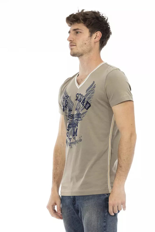 Trussardi Action Green Cotton Men T-Shirt - ClickThatClicks 