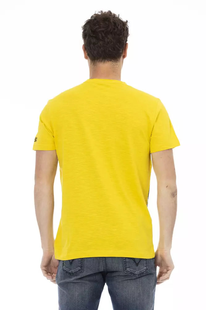 Trussardi Action Yellow Cotton Men T-Shirt - ClickThatClicks 