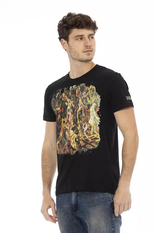 Trussardi Action Black Cotton Men's T-Shirt - ClickThatClicks 