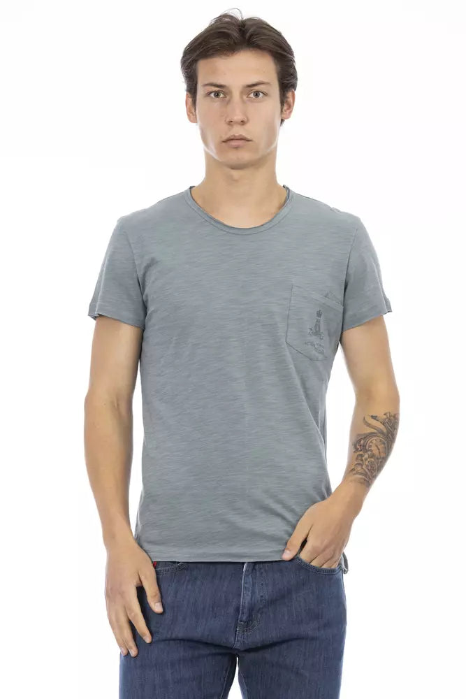 Trussardi Action Gray Cotton T-Shirt
