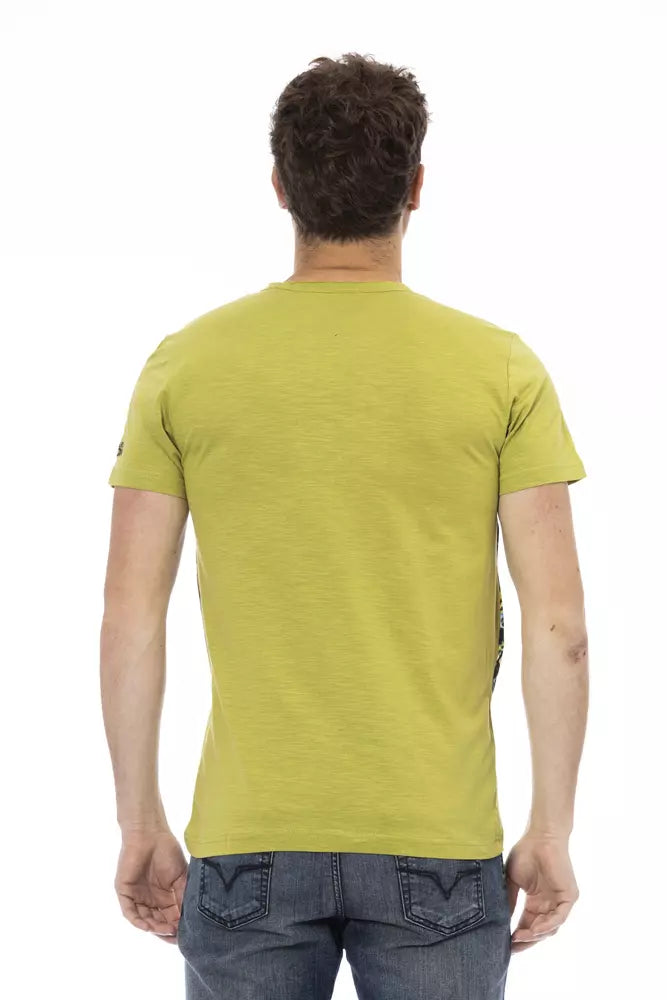 Trussardi Action Green Cotton Men T-Shirt - ClickThatClicks 
