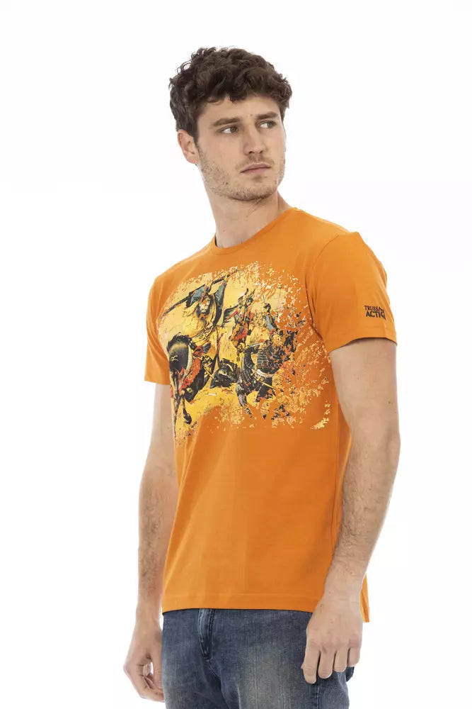Trussardi Action "Orange Cotton Men T-Shirt" - ClickThatClicks 