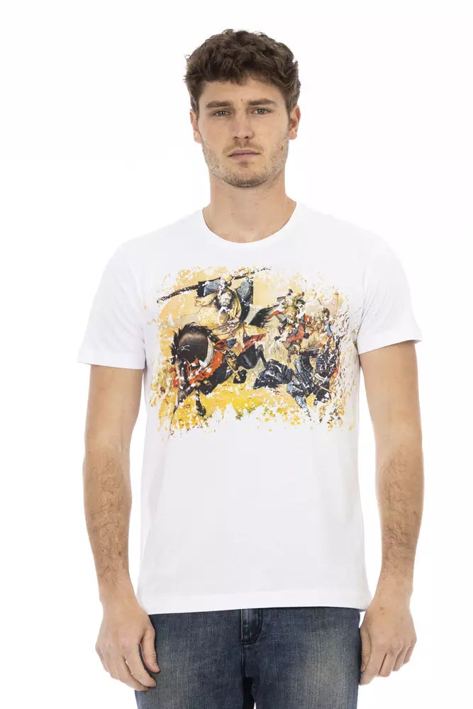 Trussardi Action White Cotton Men T-Shirt - ClickThatClicks 
