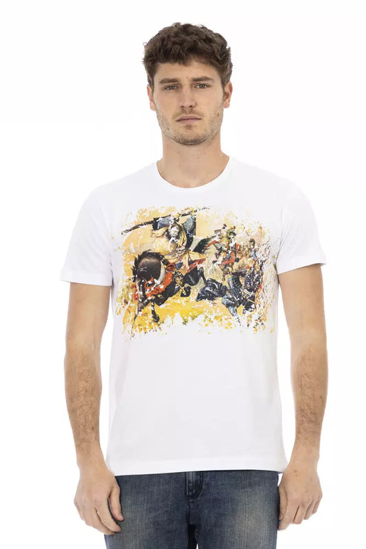 Trussardi Action White Cotton Men T-Shirt - ClickThatClicks 