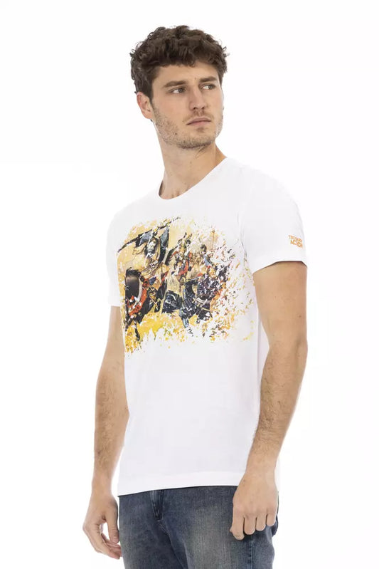 Trussardi Action White Cotton Men T-Shirt - ClickThatClicks 