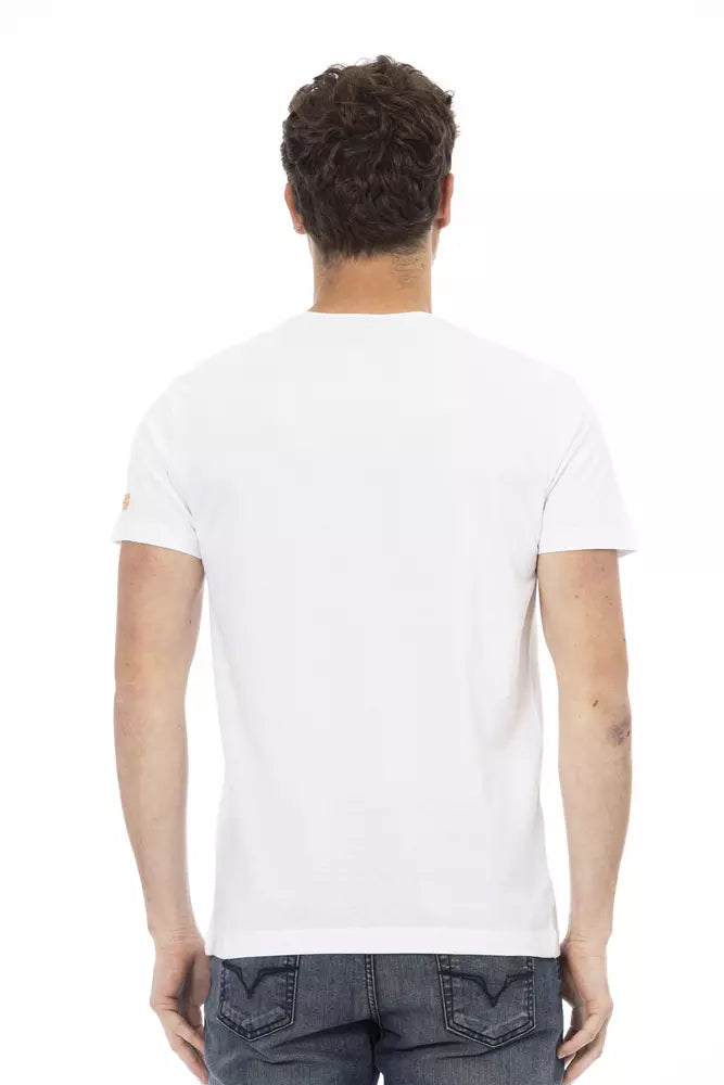 Trussardi Action White Cotton Men T-Shirt - ClickThatClicks 