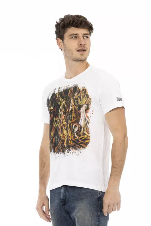 Trussardi Action White Cotton Men's T-Shirt - ClickThatClicks 