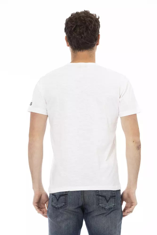 Trussardi Action White Cotton Men's T-Shirt - ClickThatClicks 